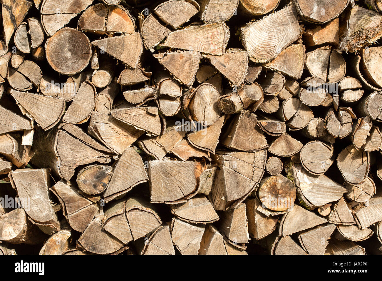 Brennholzstapel Stock Photo