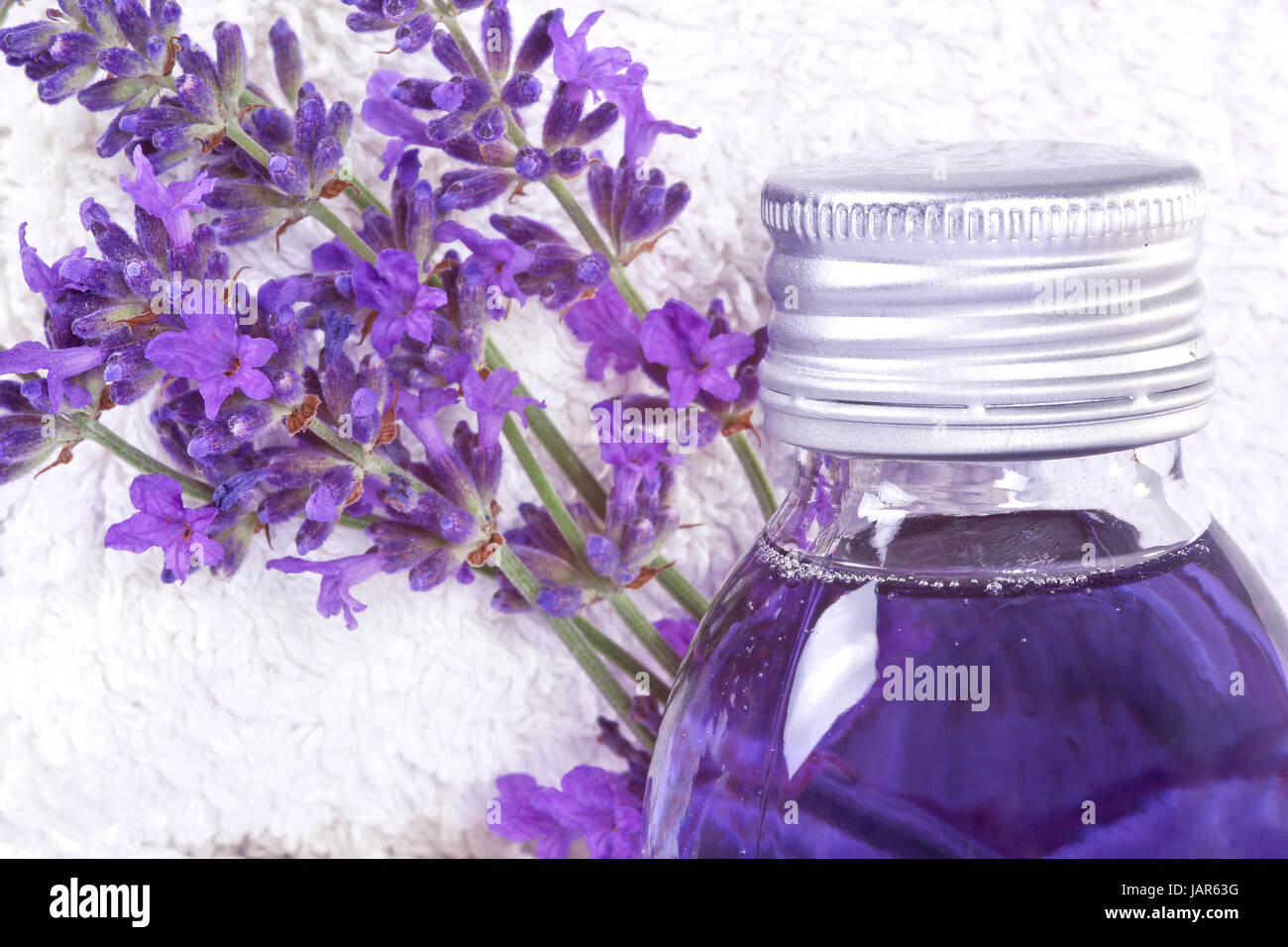relaxtion with lavender Stock Photo Alamy