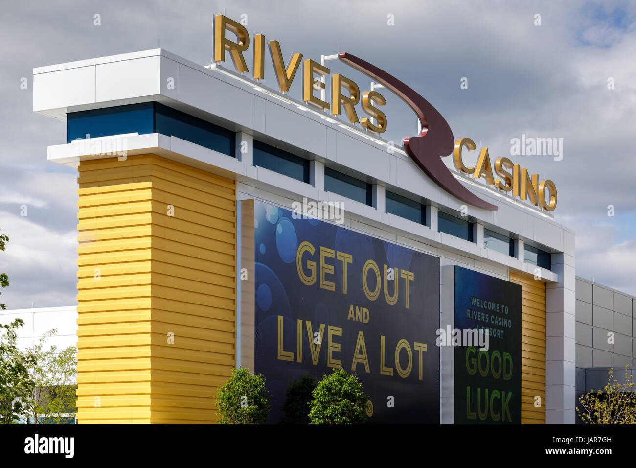 SCHENECTADY, NEW YORK, JUNE 3, 2017: Rivers Casino has recently opened here. The state hopes it will inject some much-needed economic activity to the  Stock Photo