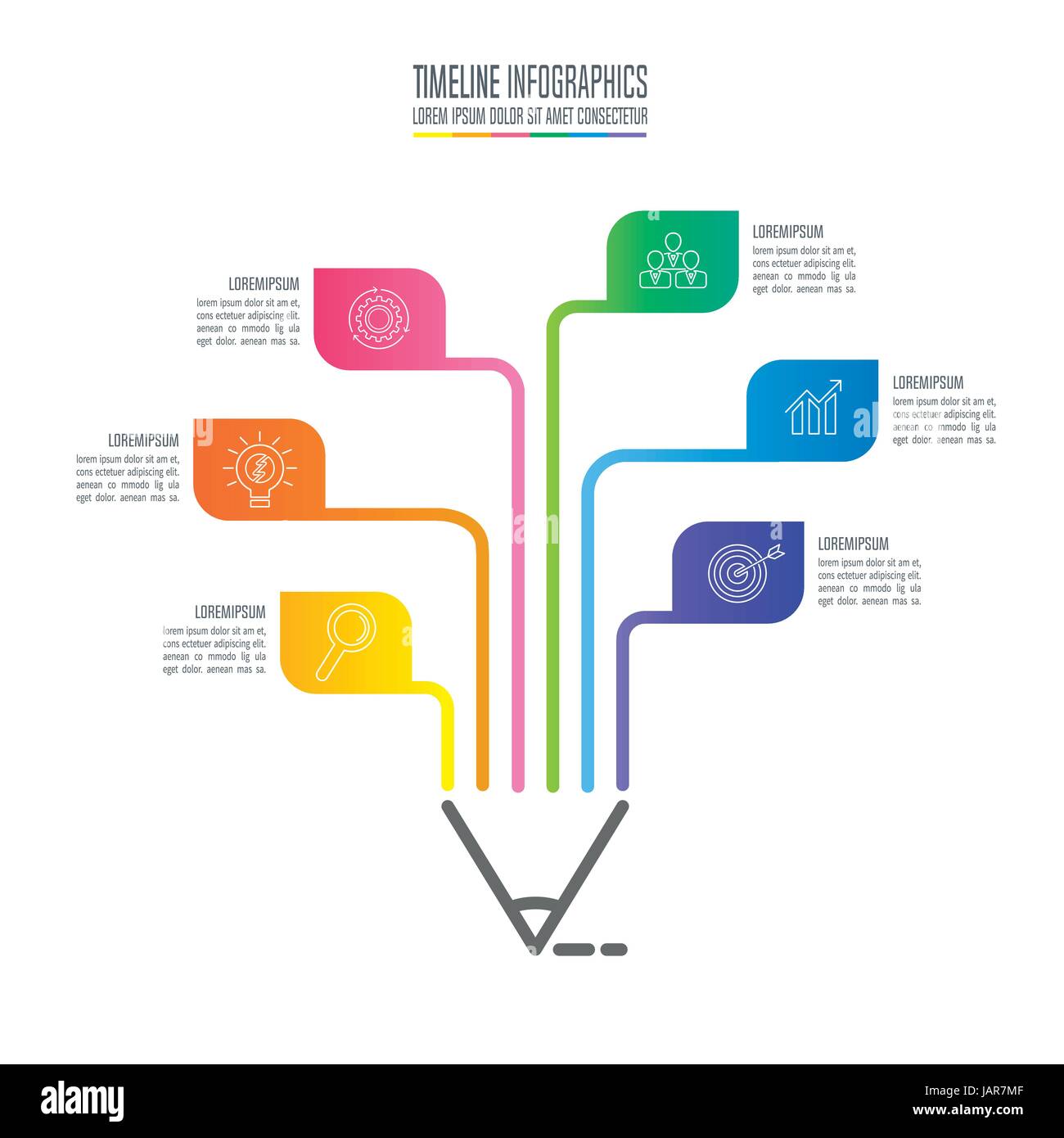 Education infographics template 6 step option. Timeline infographic ...