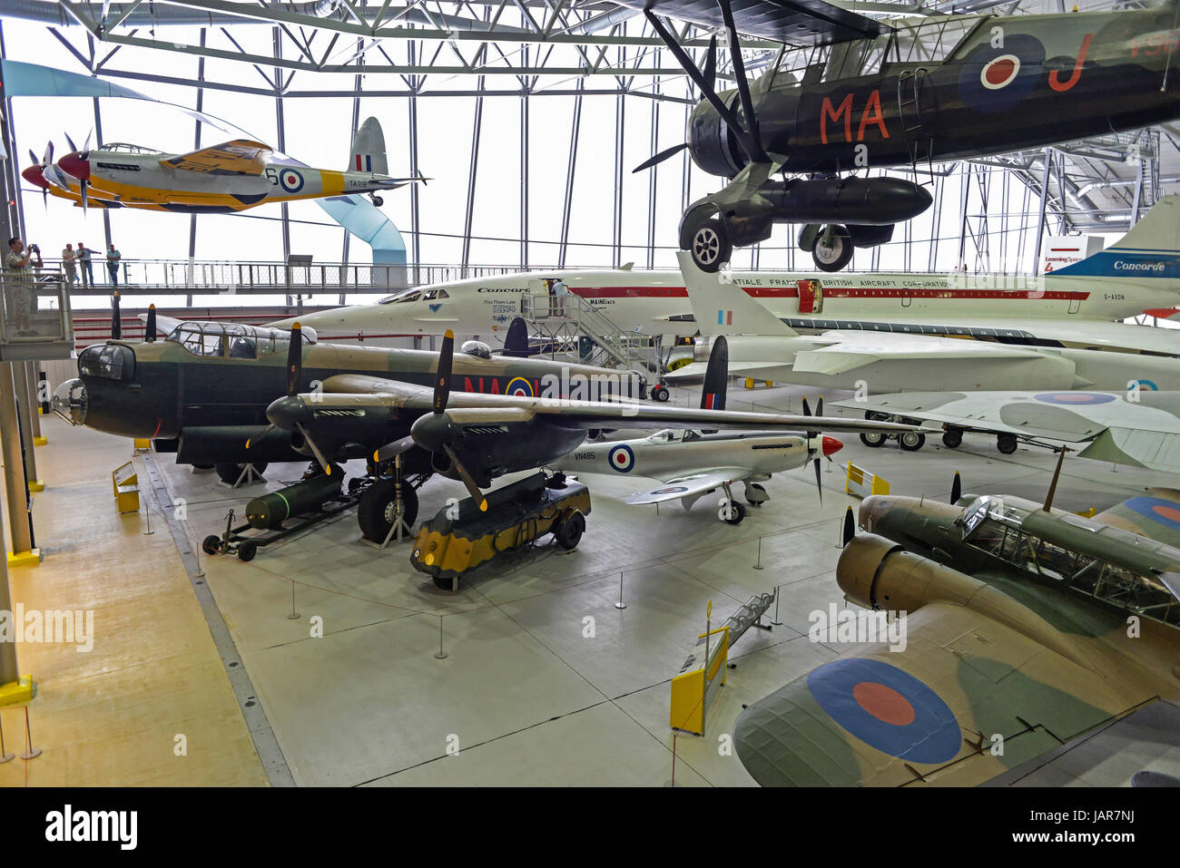 AirSpace exhibition hall - Imperial War Museum, Duxford Stock Photo - Alamy