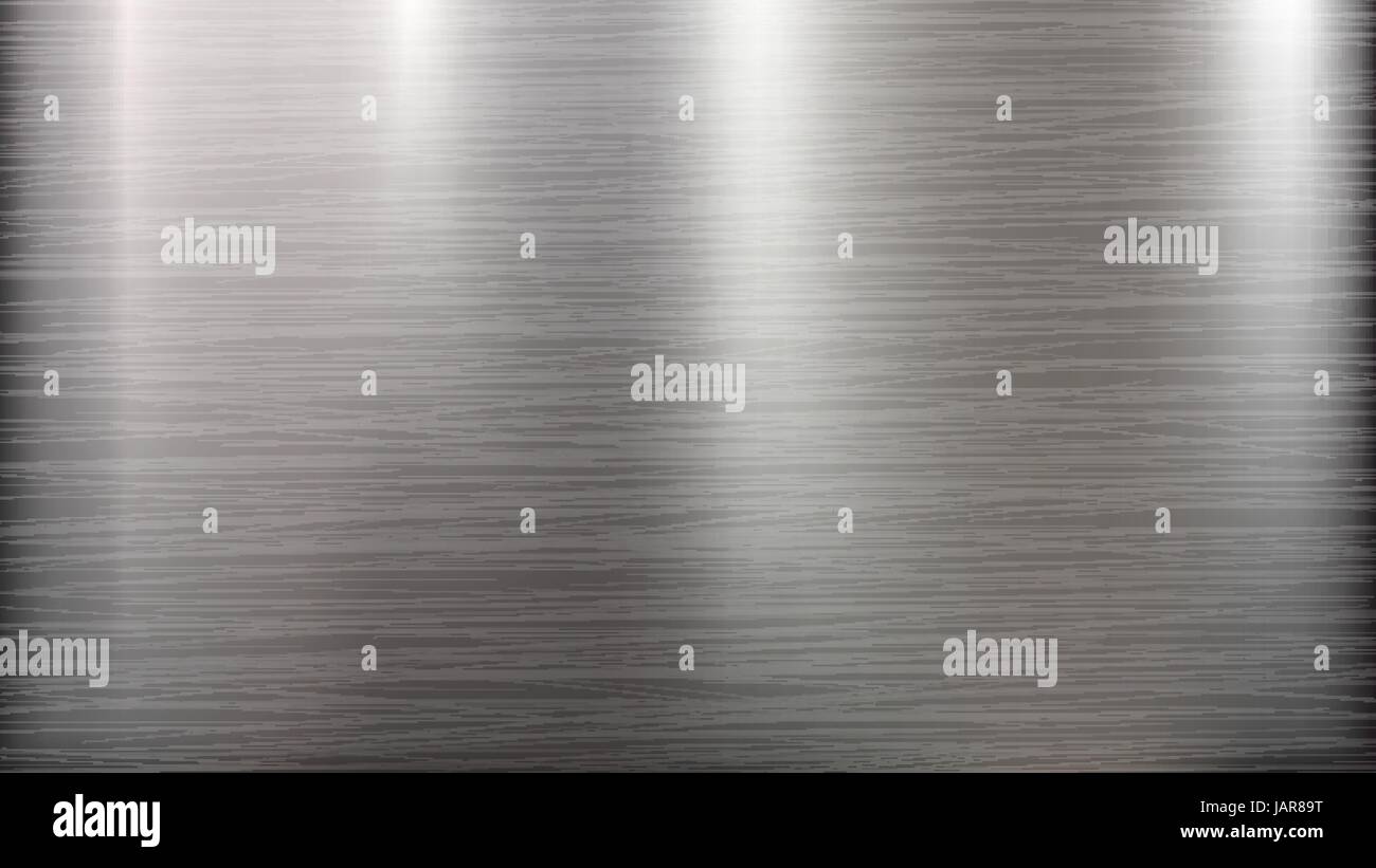 Metal Abstract Technology Background. Polished, Brushed Texture. Chrome