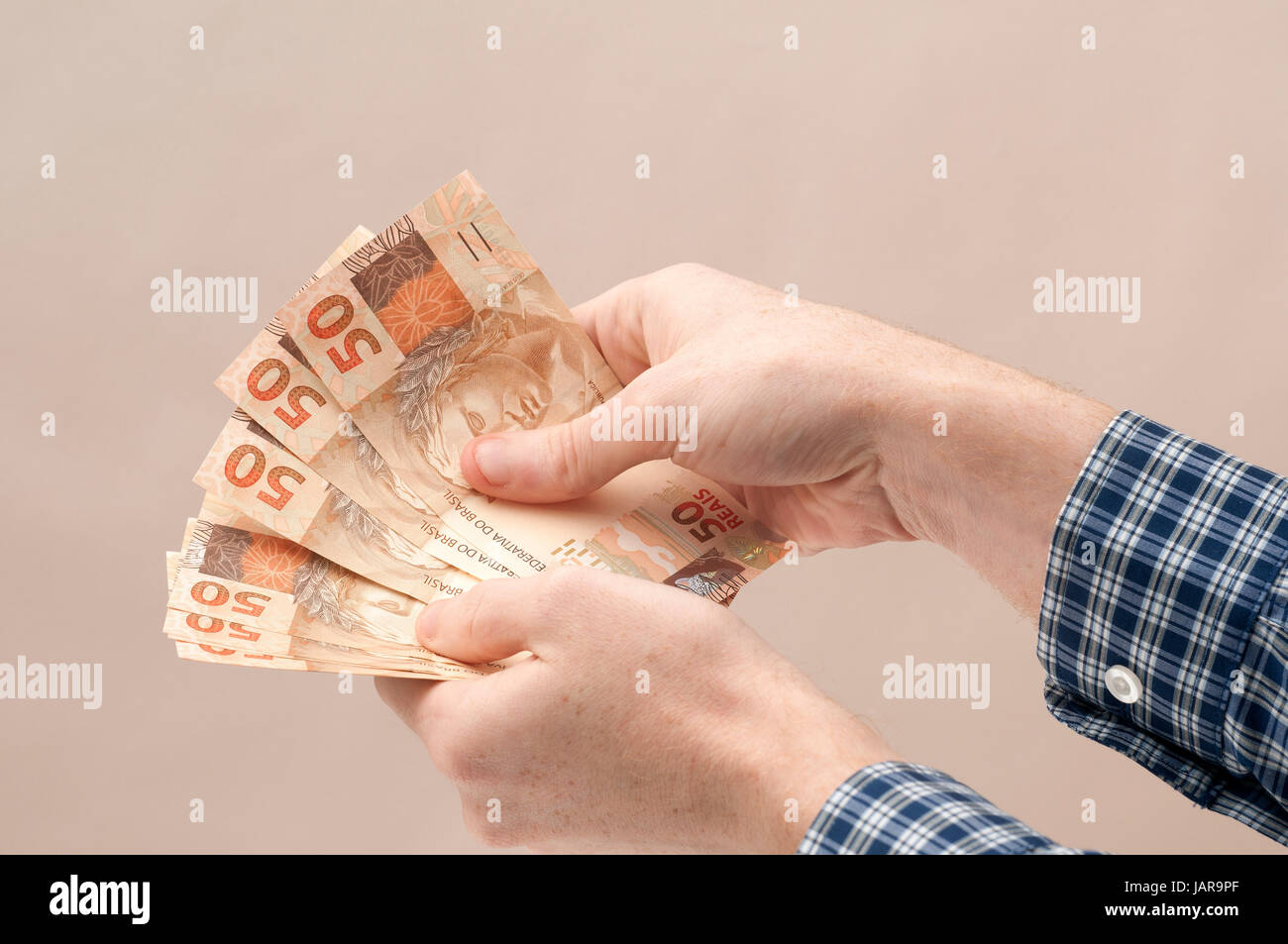Brazilian Currency - Real Stock Photo