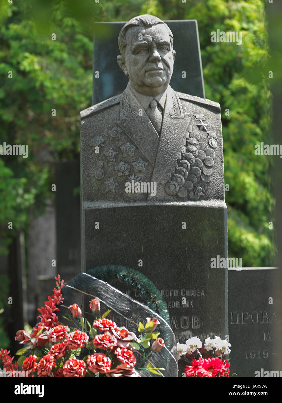 Novodevichy Cemetry at the Novodevichy Convent and Monastary, Moscow, Russia, Nowodewitschi-Friedhof, Moskau, Russland Stock Photo