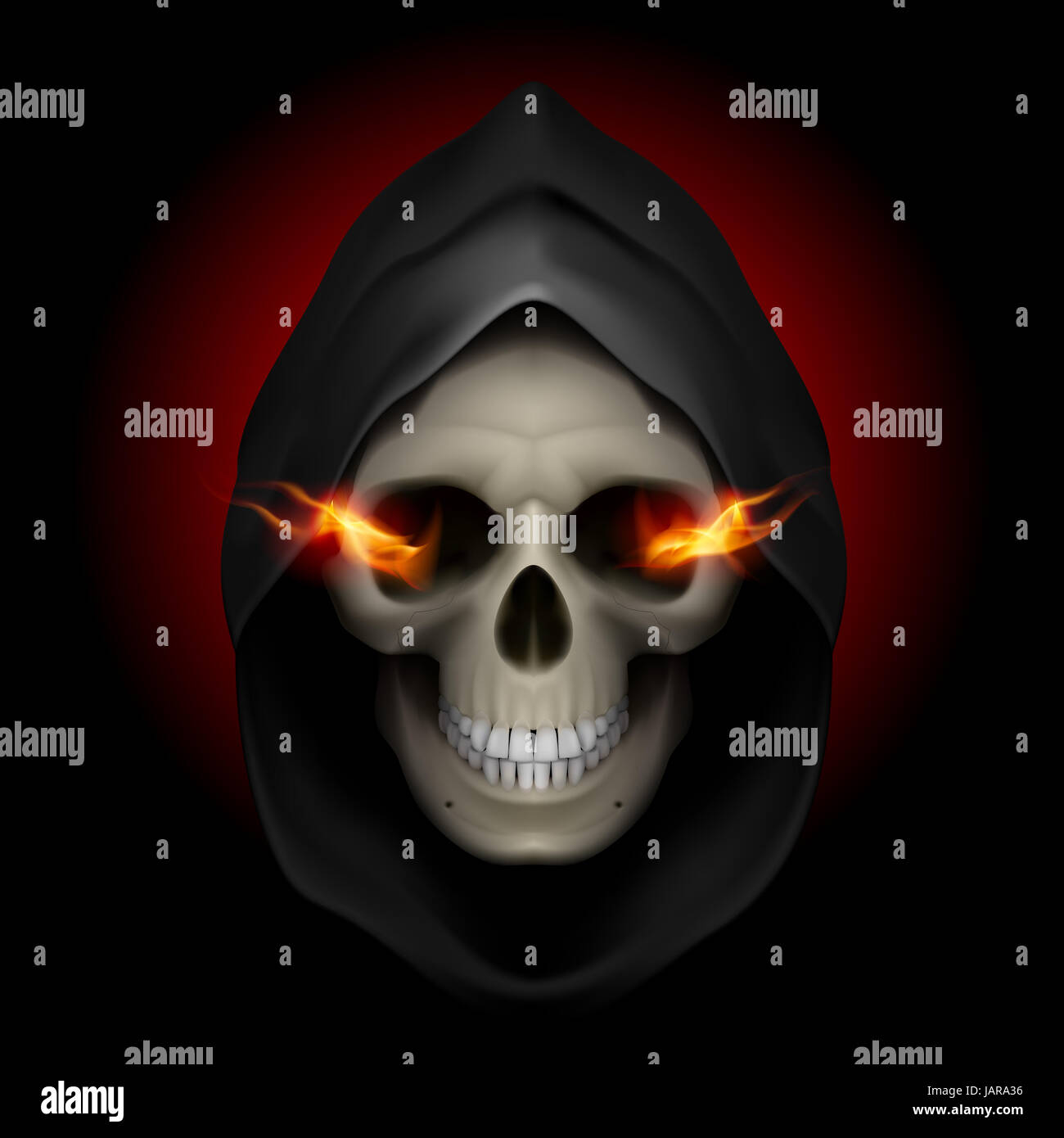 Grim reaper skeleton in cape hi-res stock photography and images - Alamy