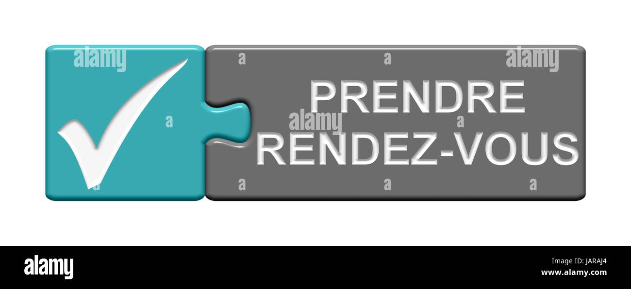 puzzle button: prendre rendez-vous Stock Photo