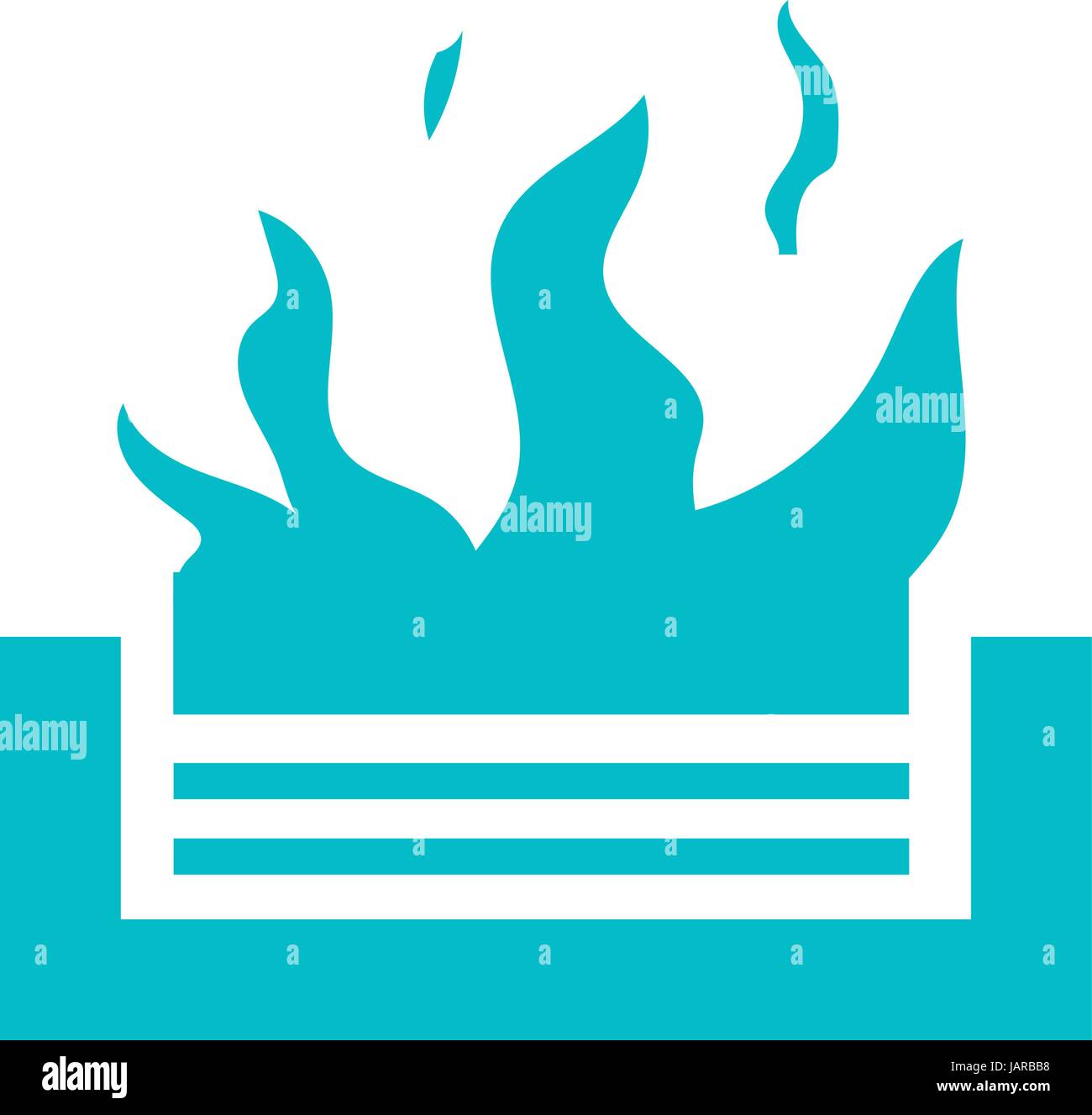 Campfire icon in simple flat design vector Stock Vector Image & Art - Alamy