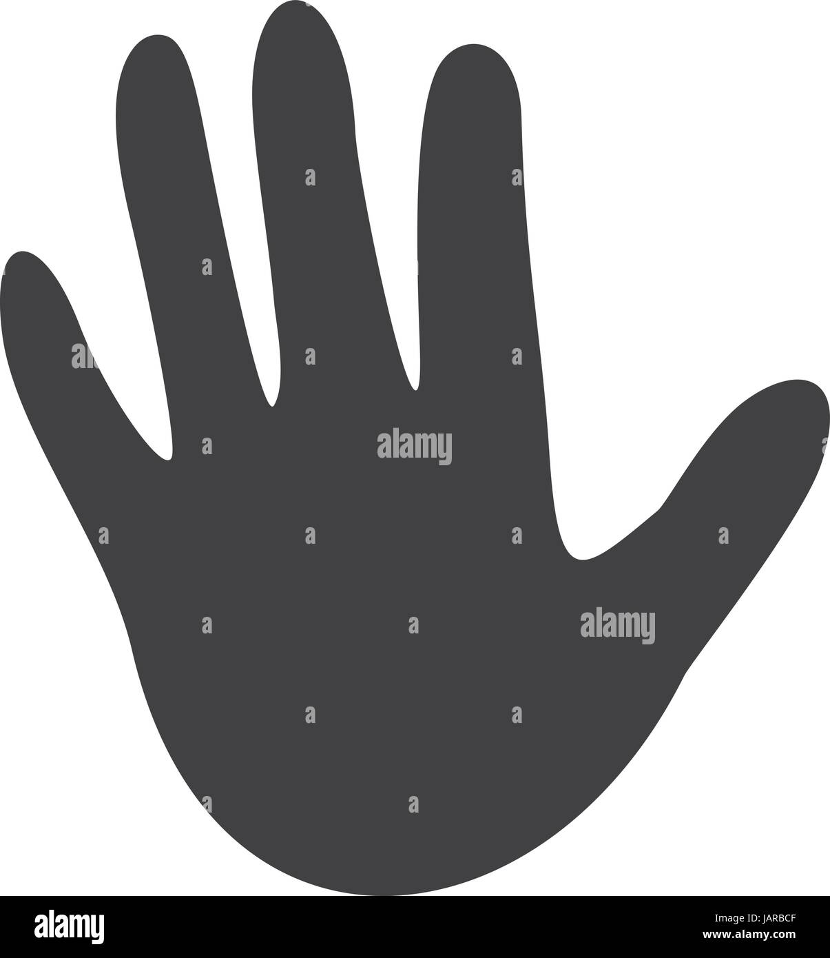 Simple hand icon in flat style vector Stock Vector