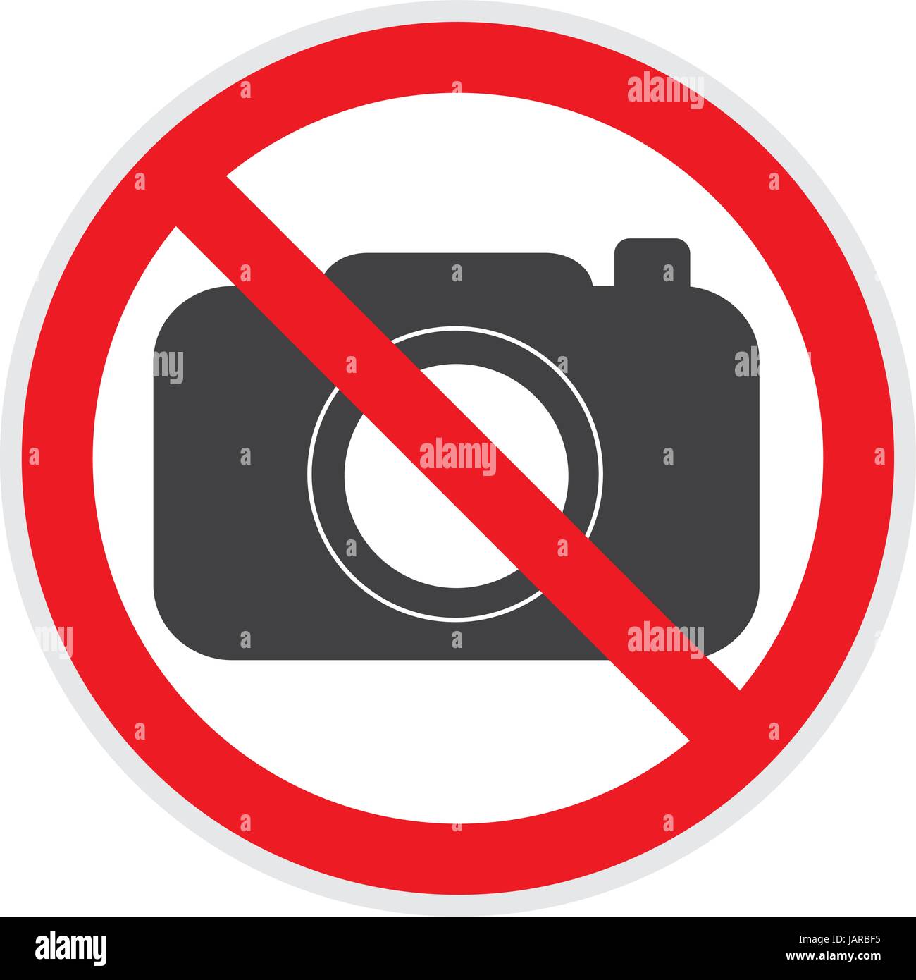 No cameras or photography sign in vector depicting banned activities Stock Vector