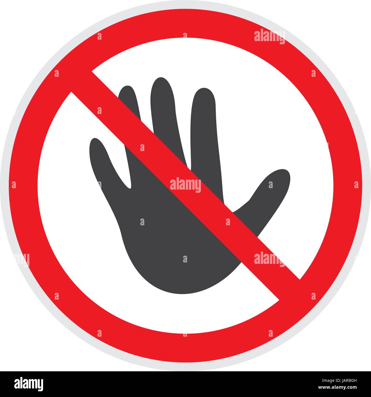 No entry sign in vector depicting banned activities Stock Vector