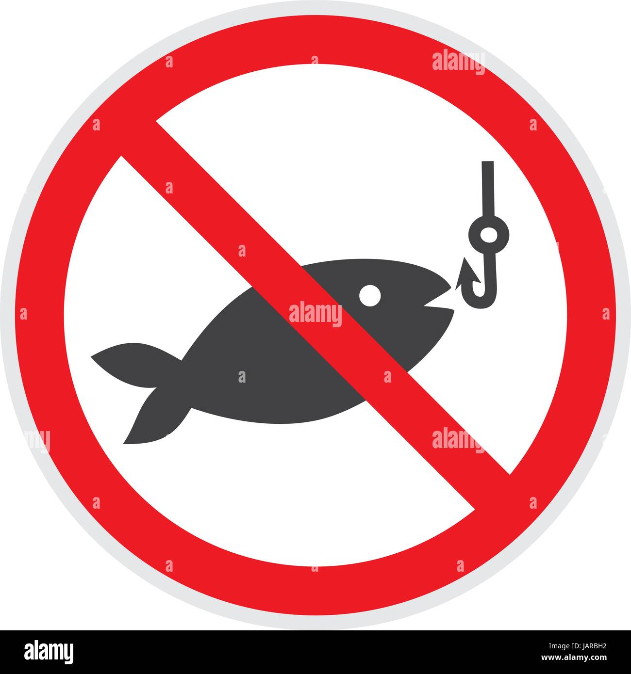 Sign ban fish hi-res stock photography and images - Alamy