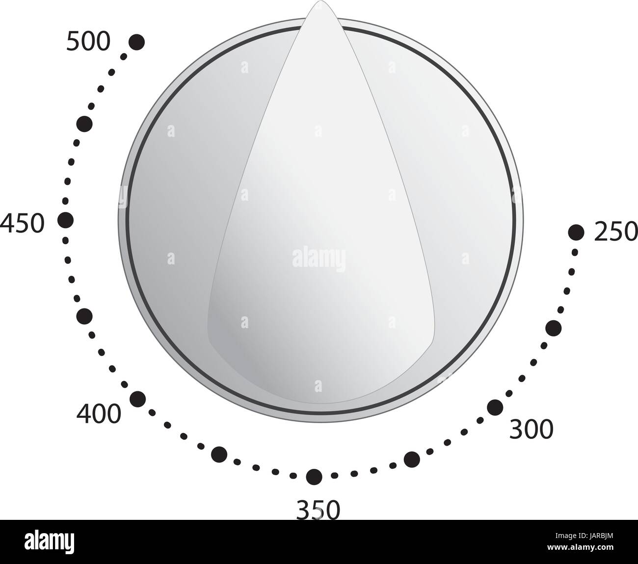Oven dial vector with temperature measurements Stock Vector Image & Art