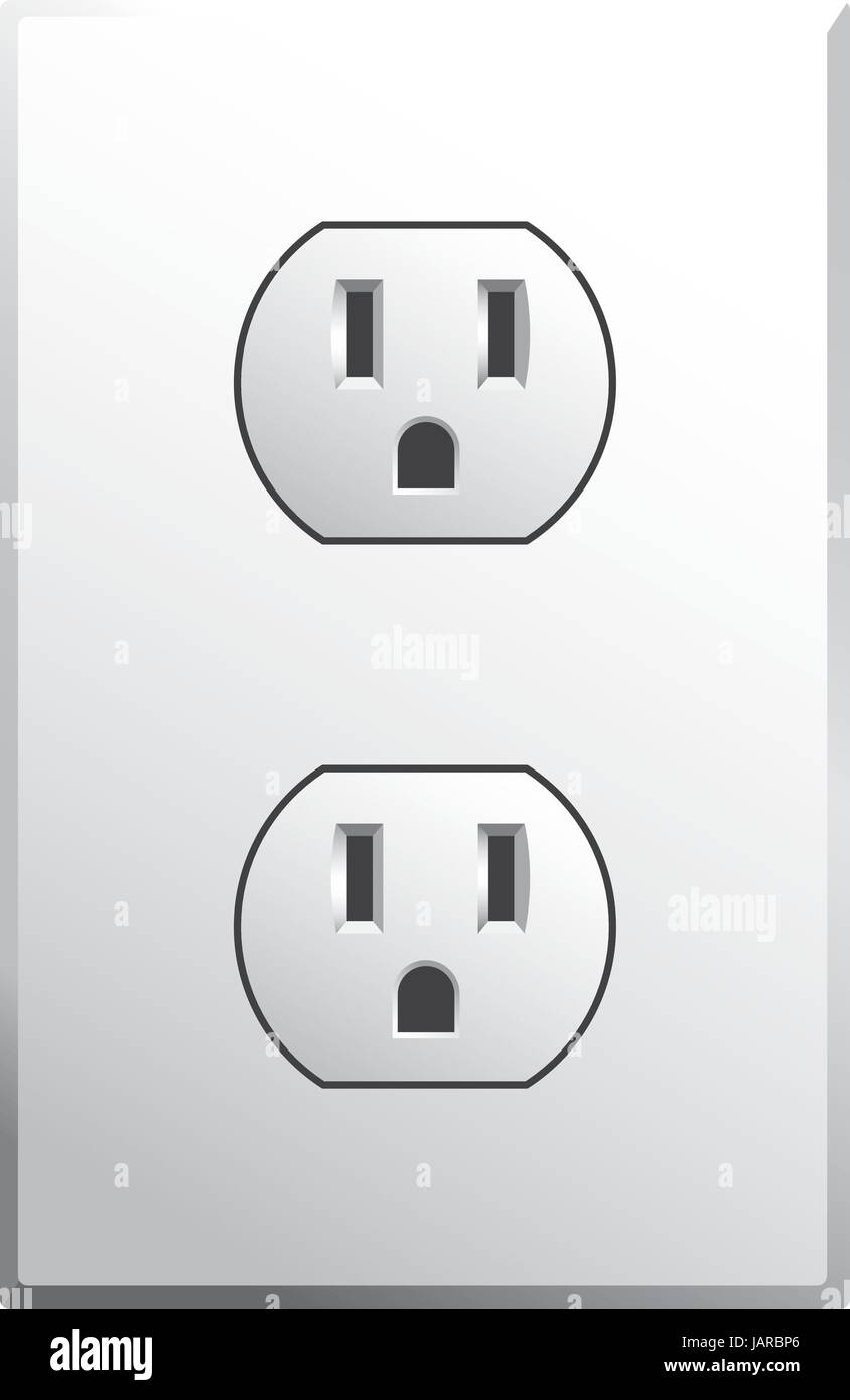 Power outlet in style used in the USA in vector format Stock Vector