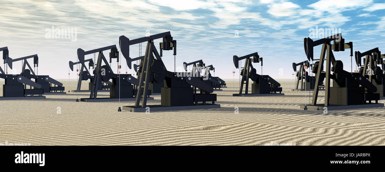 oil pumps Stock Photo