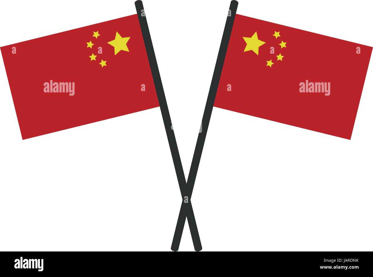 Flag of china on white background in vector Stock Vector