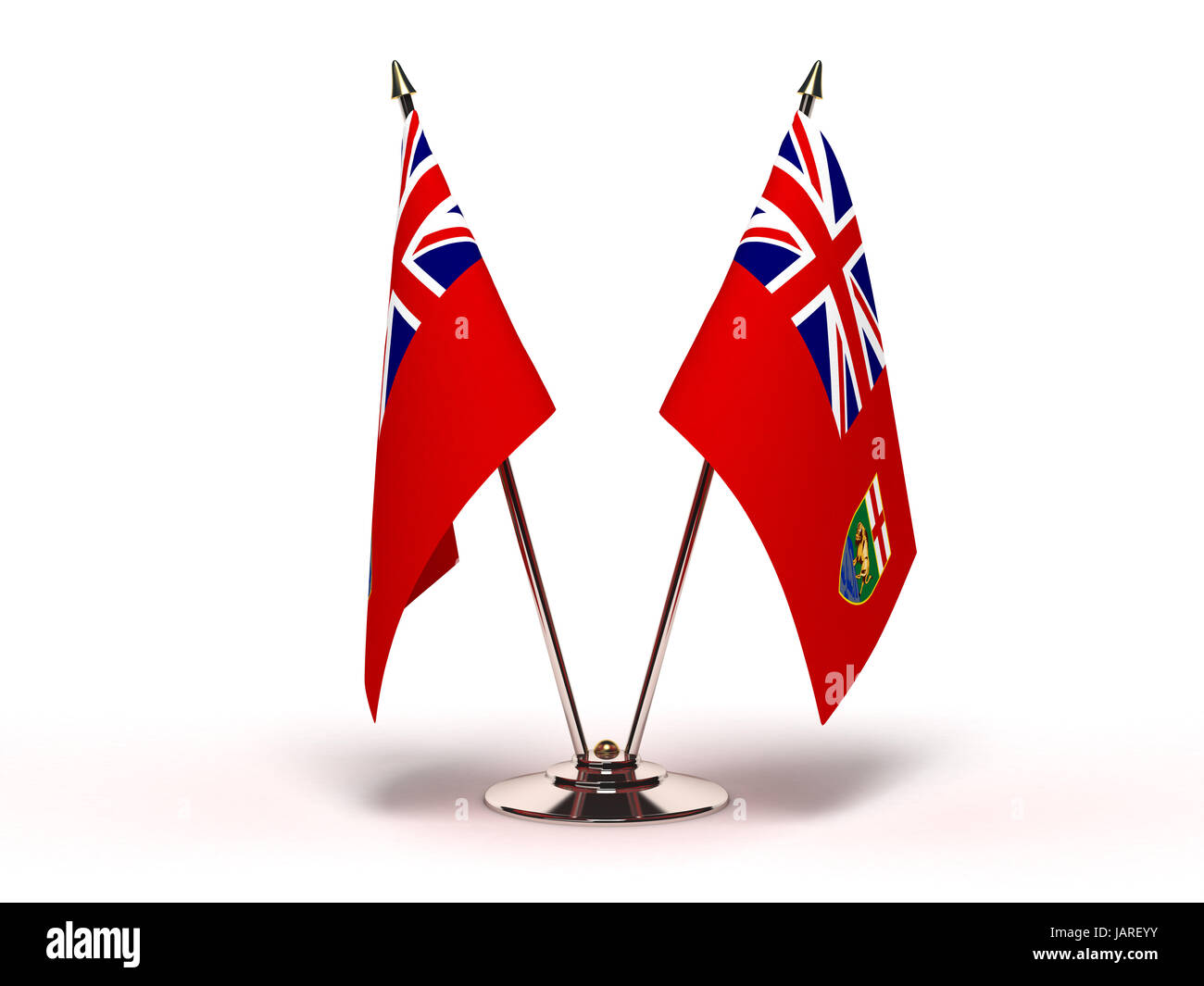 Miniature Flag of Manitoba (Isolated with clipping path) Stock Photo