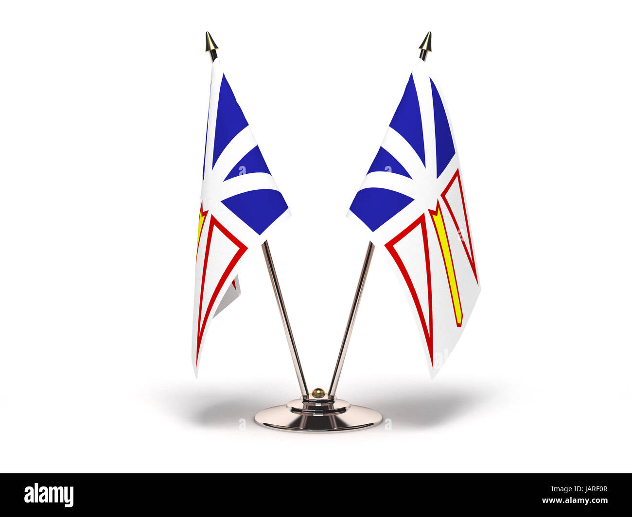 Miniature Flag of Newfoundland (Isolated with clipping path) Stock Photo