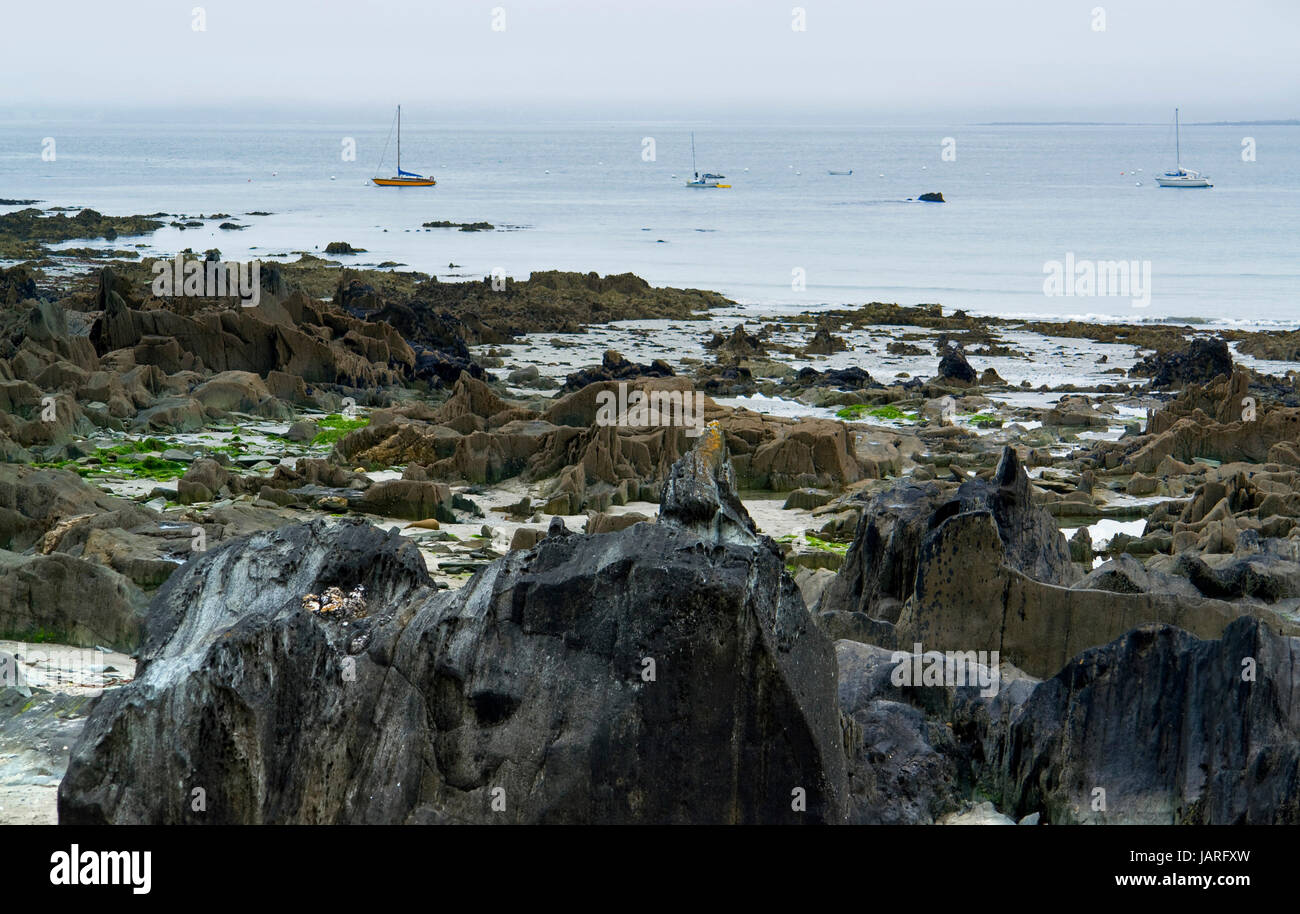 coastal scenery in Finistere, Brittany, France Stock Photo Alamy