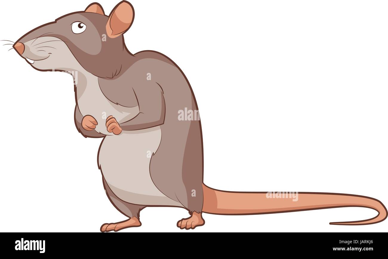 Happy Cartoon Rat Standing Smiling High Resolution Stock Photography