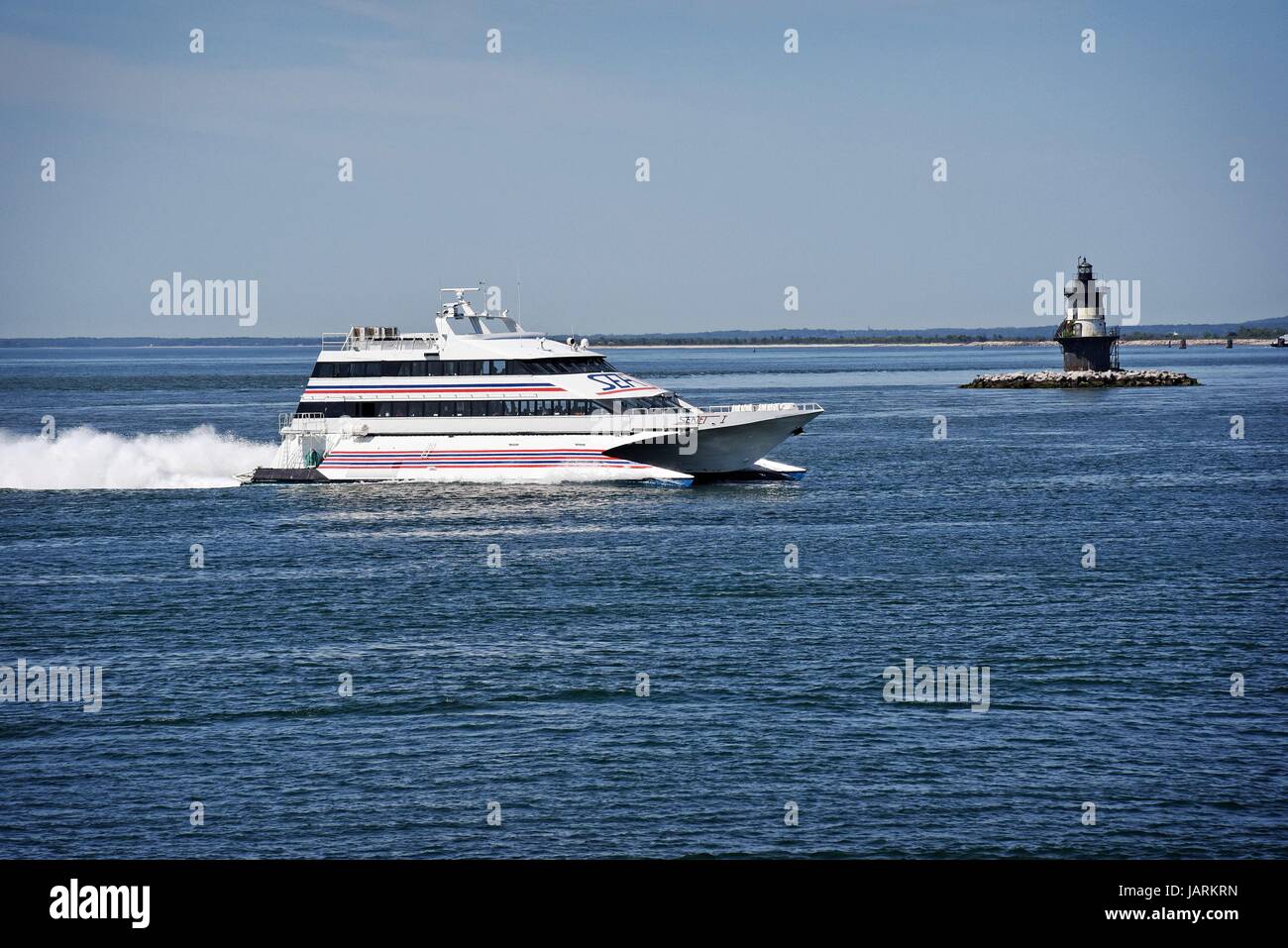 The Seajet Cross Sound Ferry that operates between Orient Point Long Island  New York and New London, Connecticut Stock Photo - Alamy