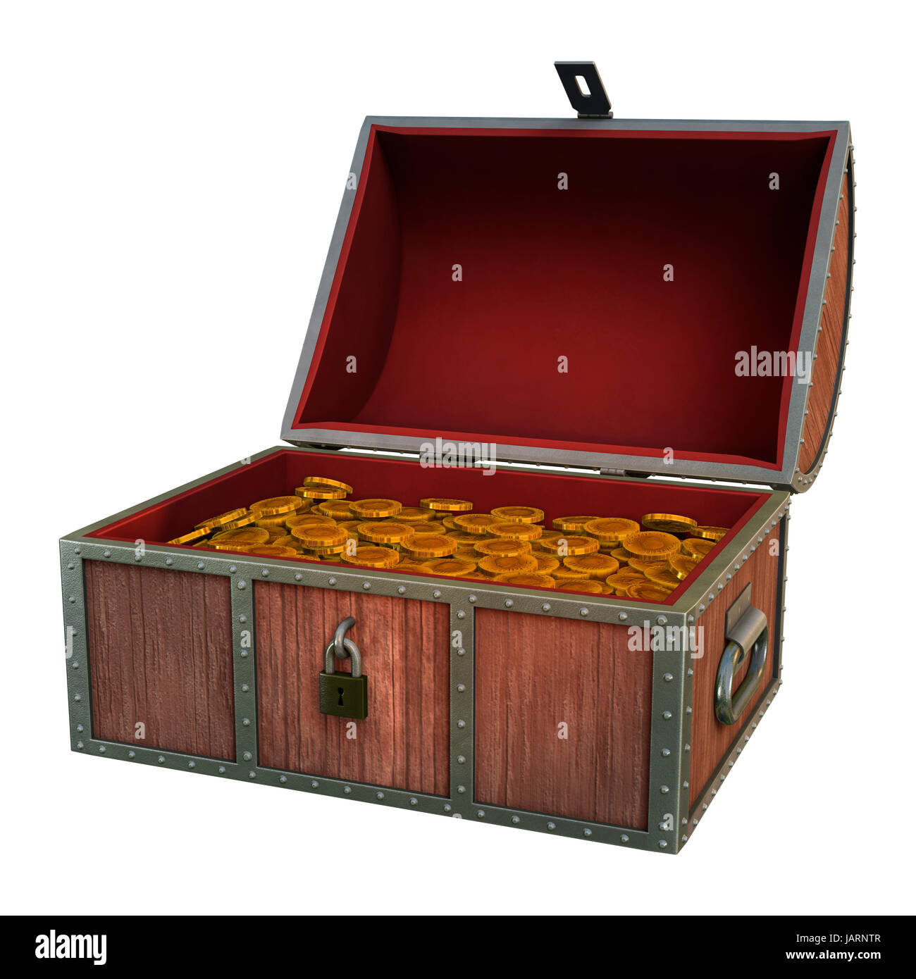 3d Golden Treasure Chest Stock Photo - Download Image Now - Treasure Chest,  Trunk - Furniture, Gold - Metal - iStock