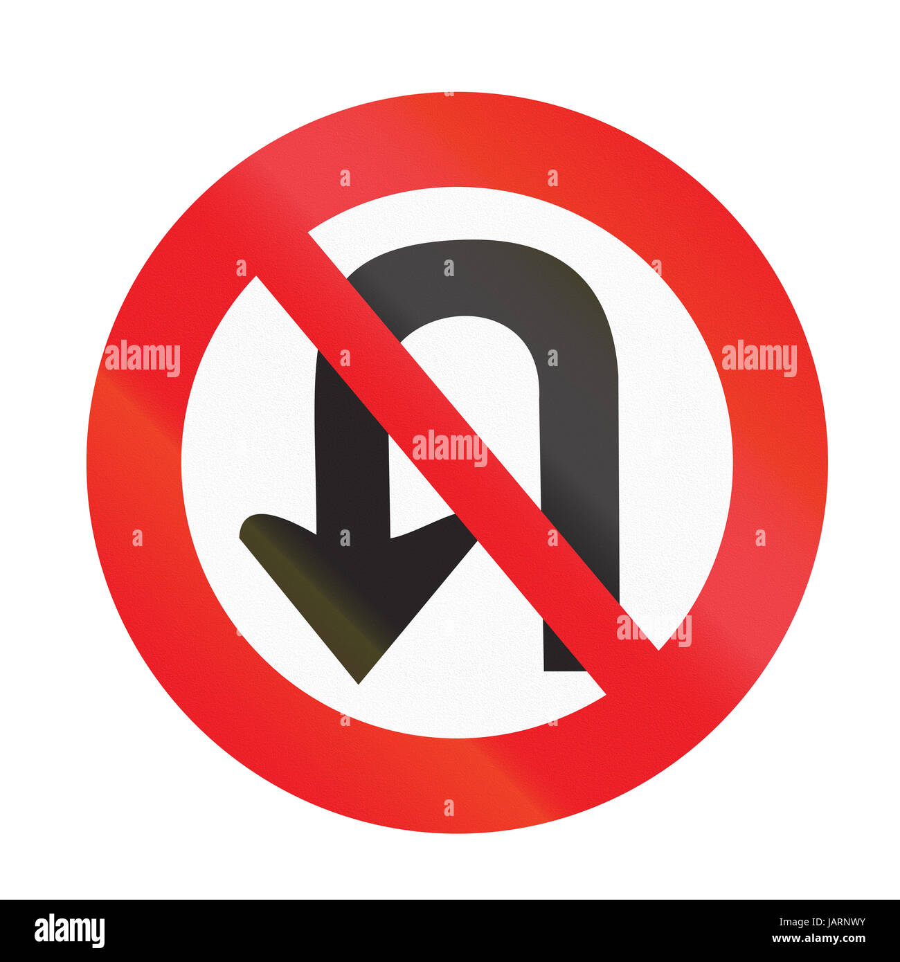 Road Sign Used In Uruguay No U Turn Stock Photo Alamy