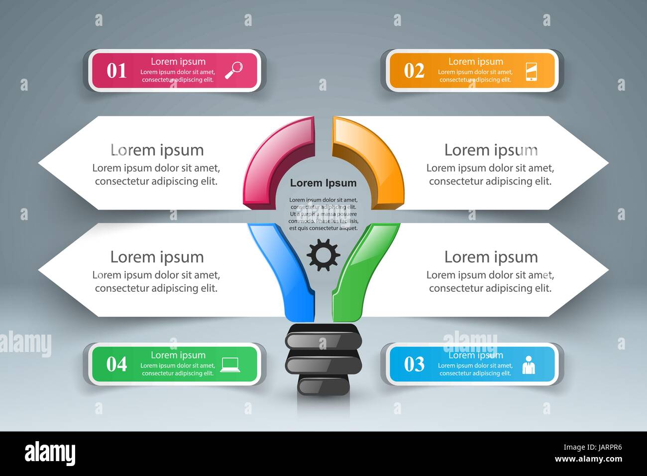 Infographic design. Bulb, Light icon Stock Vector Image & Art - Alamy