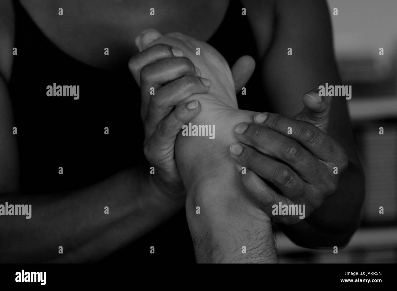 Massage Therapy Black and White Stock Photos & Images - Alamy