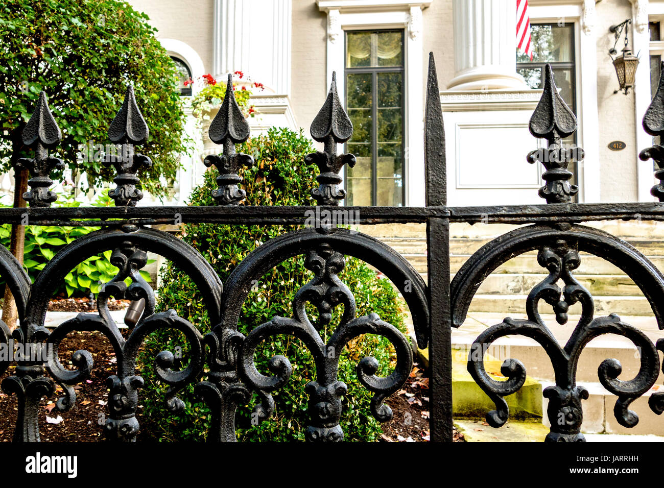 Cast Iron Fencing Stock Photo Alamy