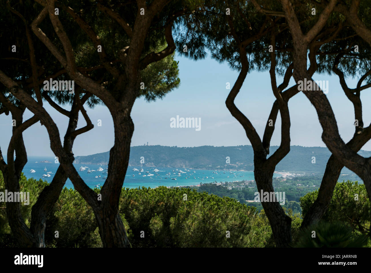 General view of the bay of Saint Tropez, French Riviera, South of France Stock Photo