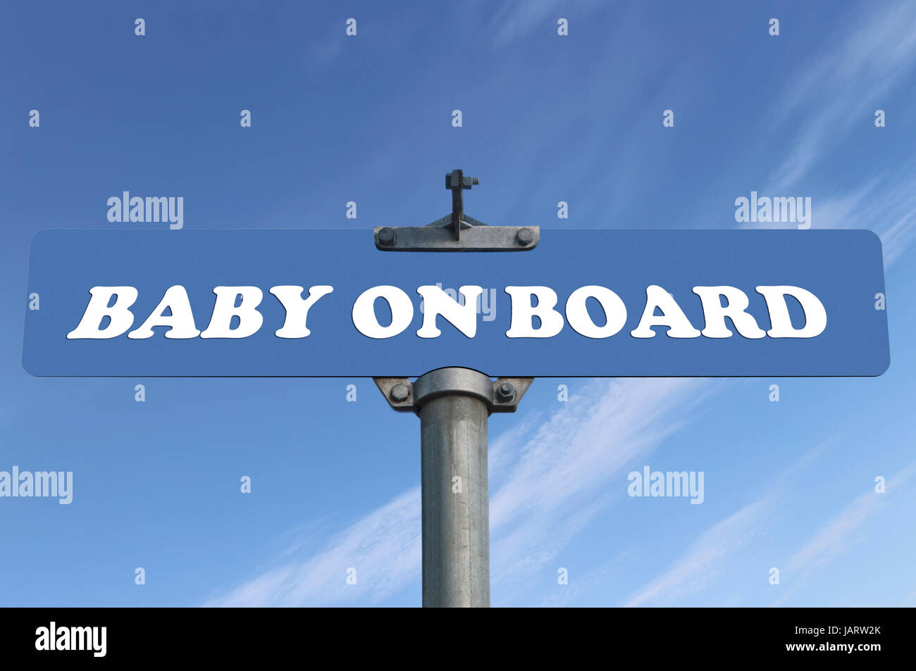 Baby on board road sign Stock Photo Alamy