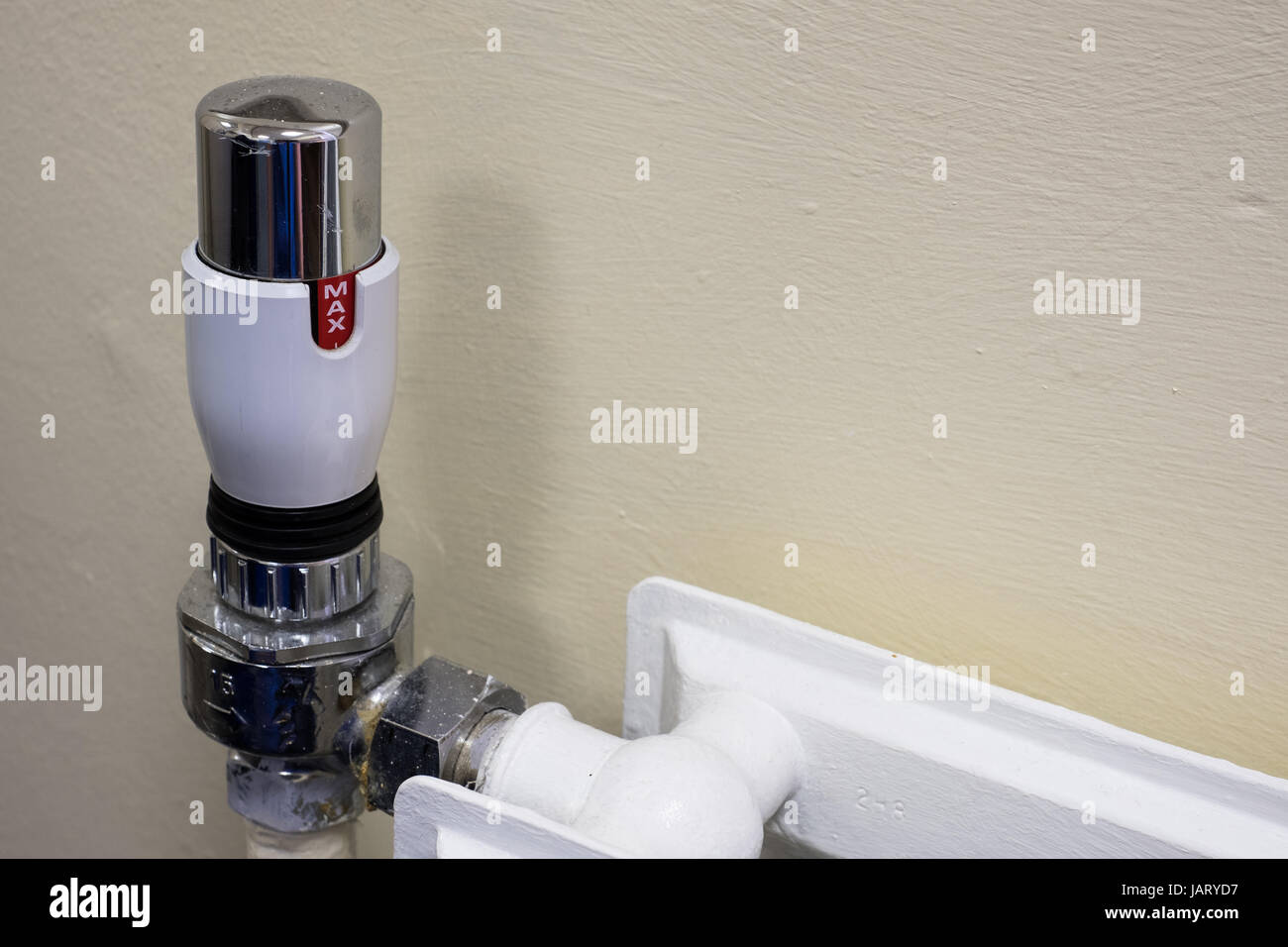 Thermostat on a Radiator Stock Photo Alamy