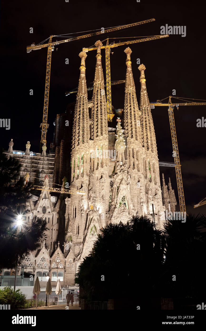 Famous architecture masterpiece Sagrada Familia in Barcelona, Spain ...