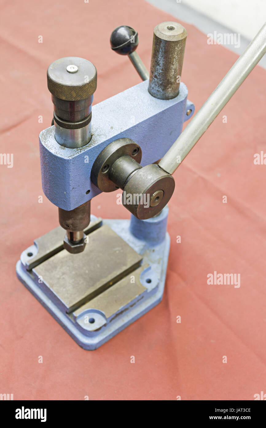 Metal lathe for shaping and sharpening industry Stock Photo