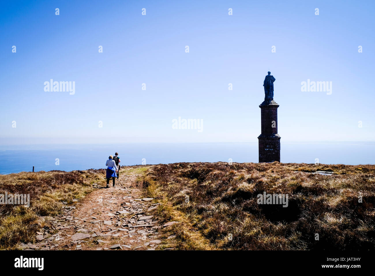 he Duke of Sutherland Statue on Ben Bhragghie, Golspie, Scotland Stock Photo