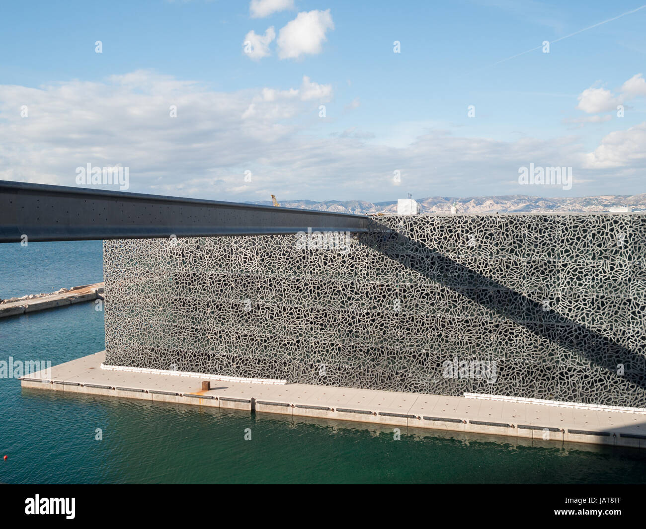 Mucem Structural Element MuCEM building bridge Stock Photo - Alamy