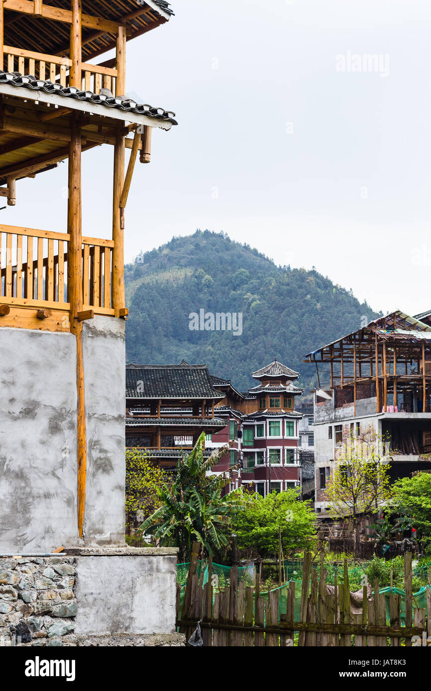travel to China country houses iand backyard in Chengyang village of