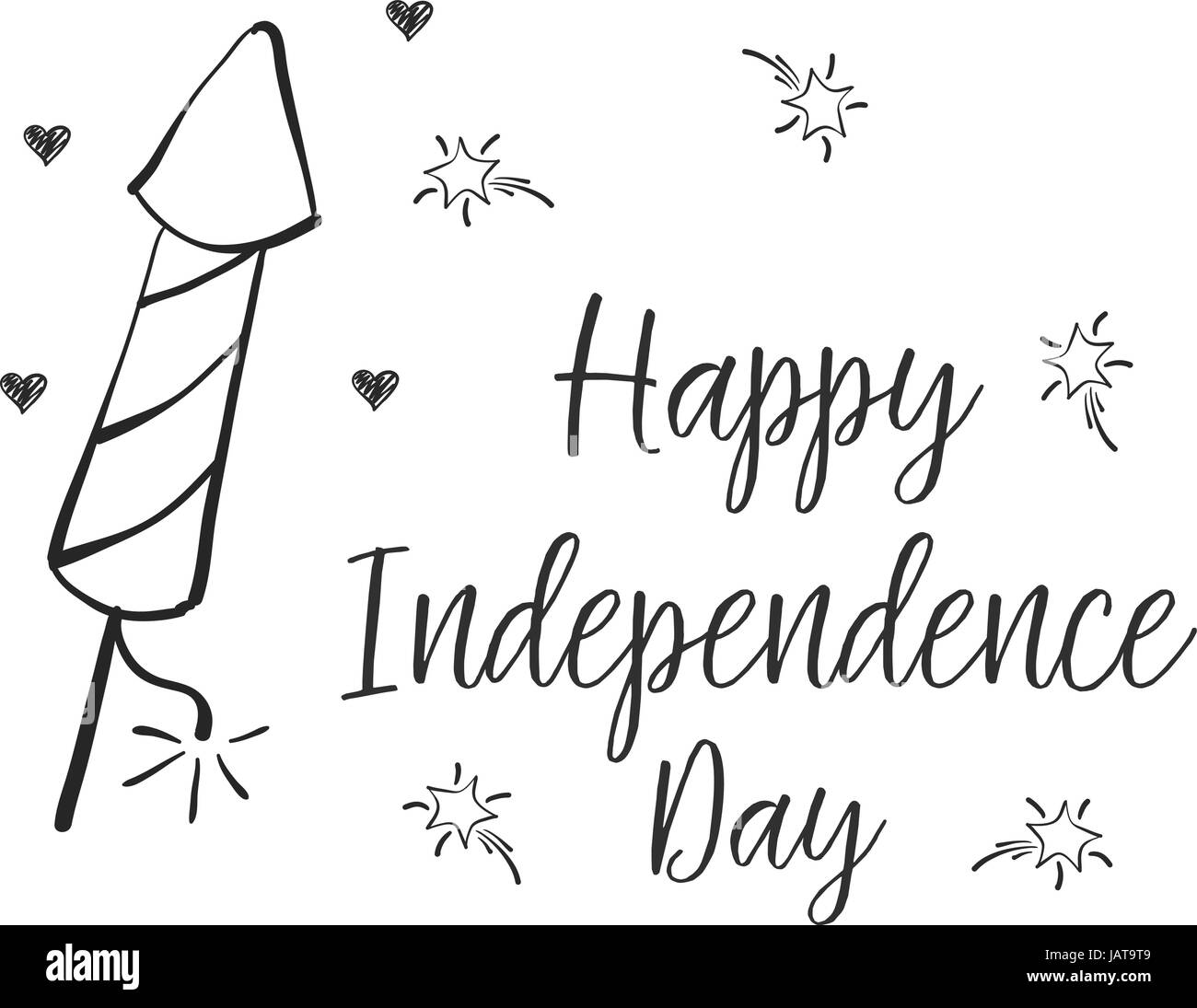 Happy independence day style collection vector illustration Stock ...