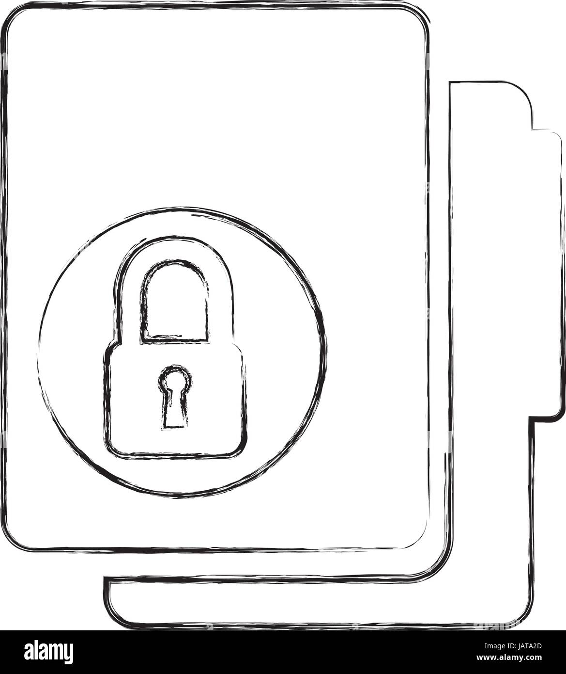 folder file with padlock isolated icon Stock Vector Image & Art - Alamy