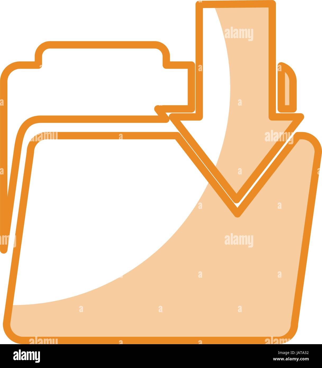 folder file with arrow download isolated icon Stock Vector Image & Art ...