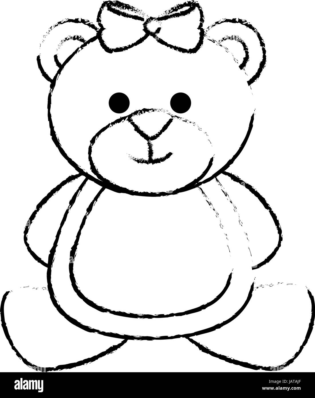 bear cute cartoon Stock Vector