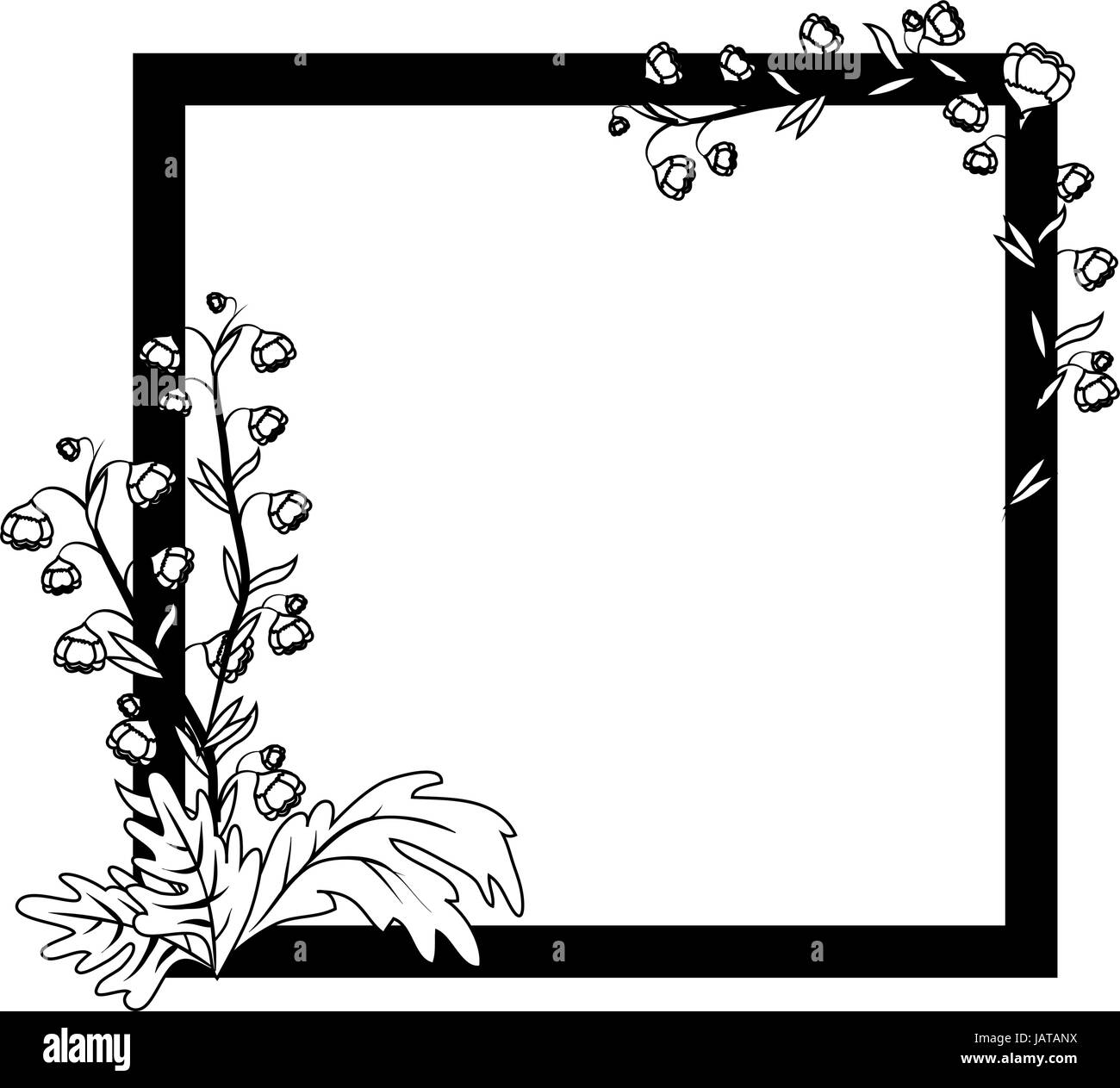 Frame with flowers Stock Vector Image & Art - Alamy