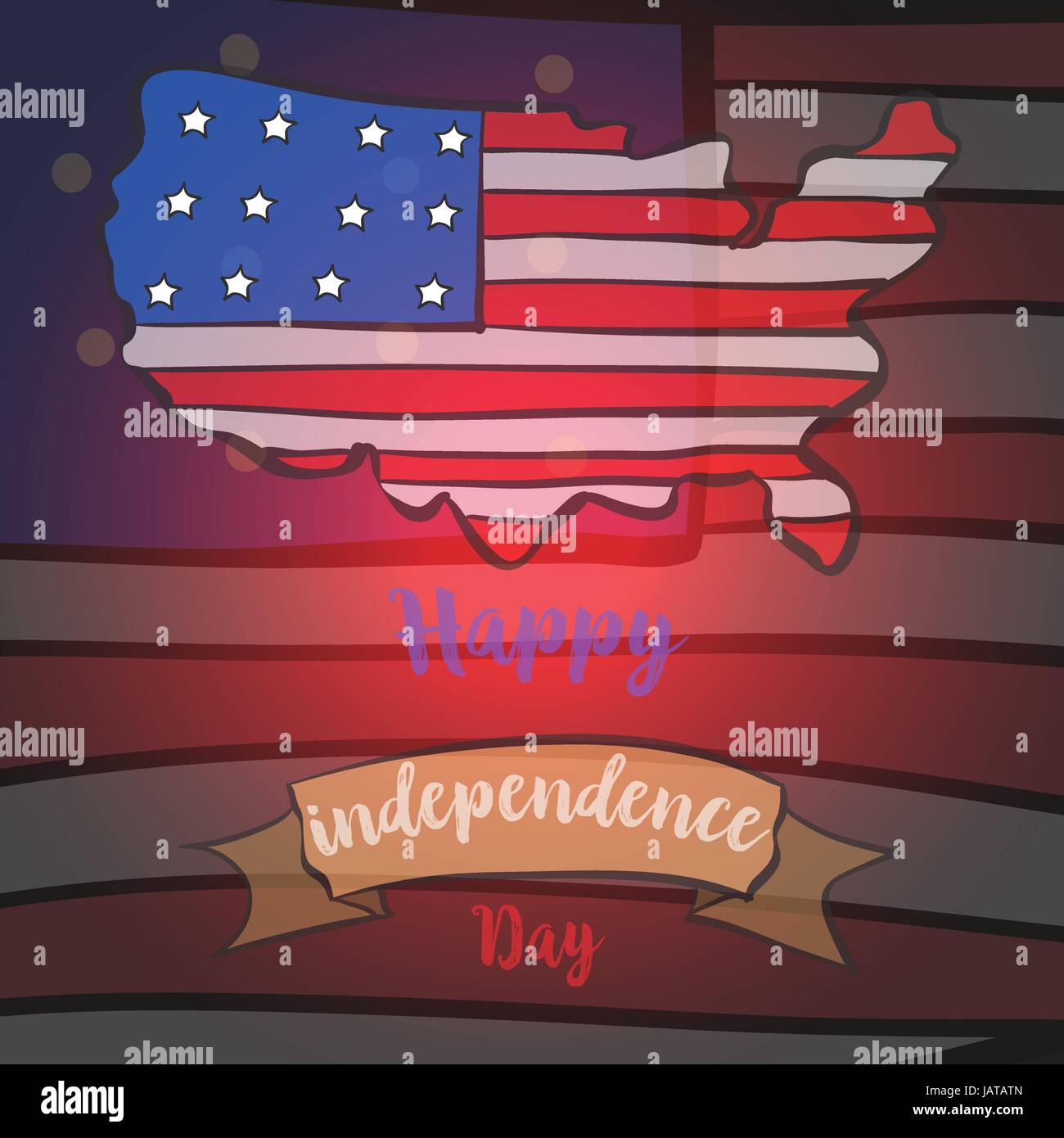 Vector illustration of independence day card Stock Vector Image & Art ...