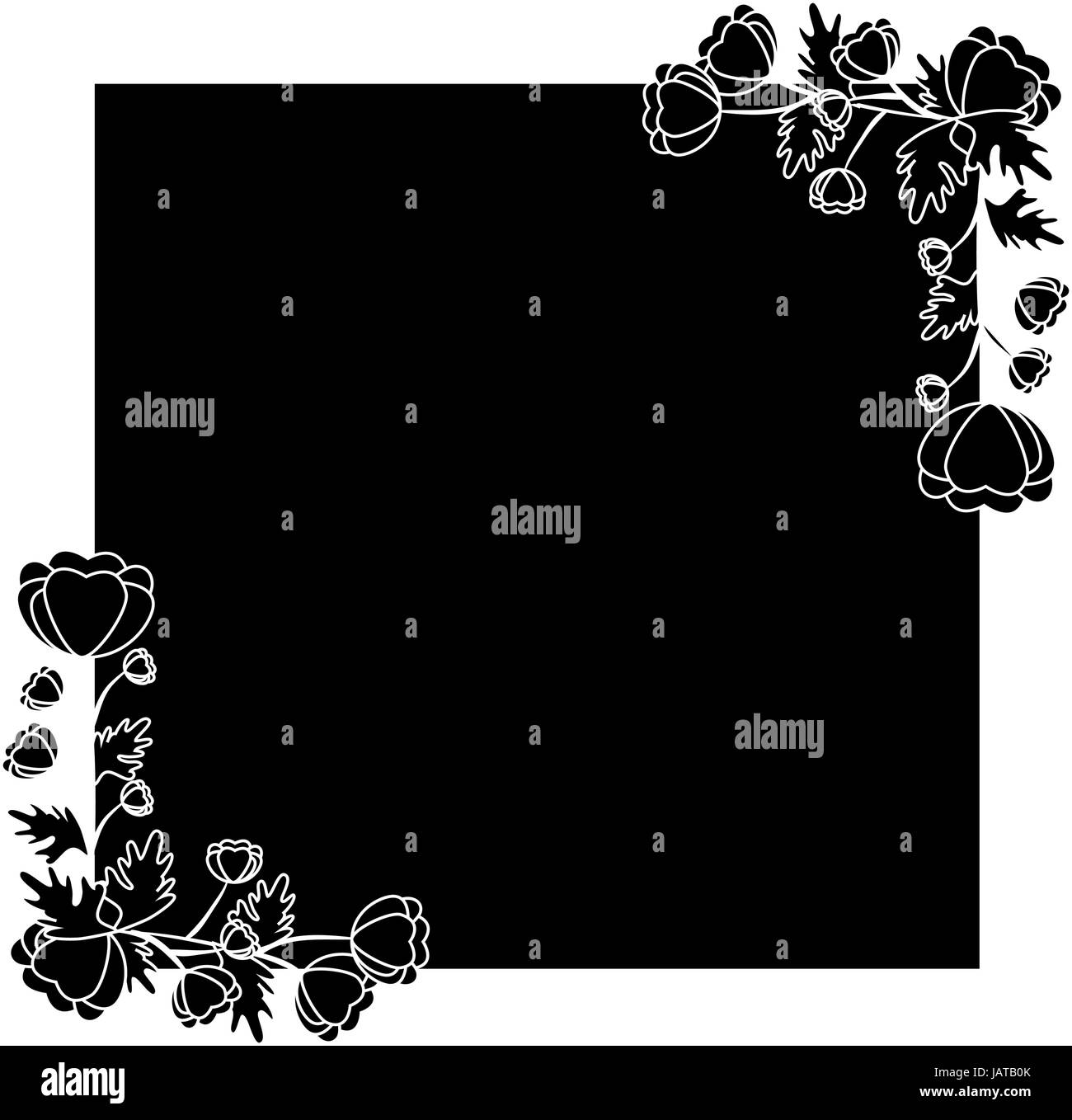 Frame with flowers Stock Vector Image & Art - Alamy