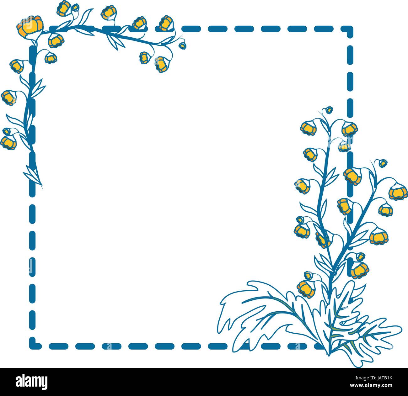 Frame with flowers Stock Vector Image & Art - Alamy