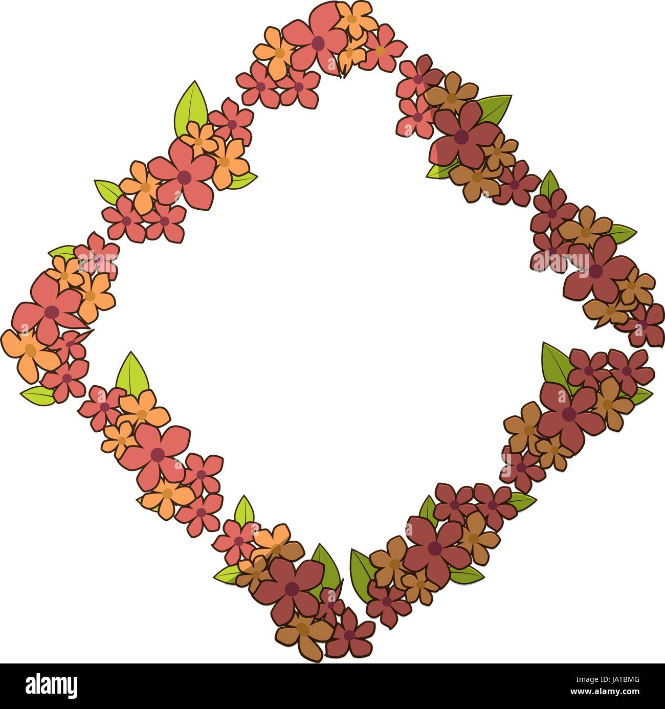 Frame with flowers Stock Vector Image & Art - Alamy