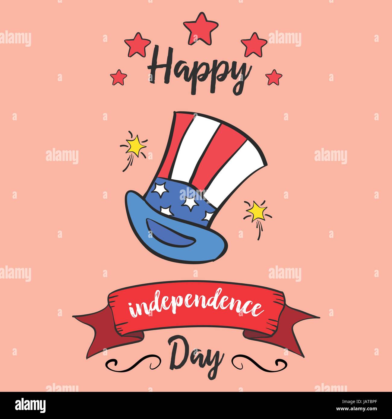 Happy independence day colorful card style Stock Vector Image & Art - Alamy