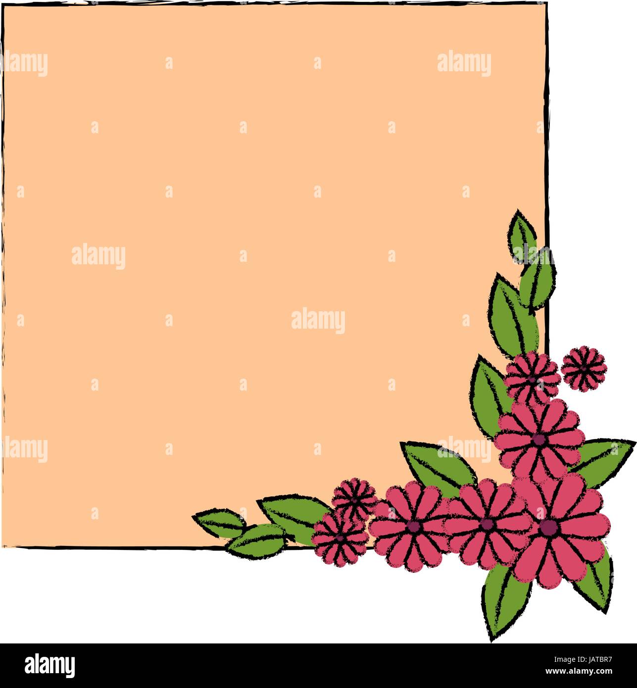 Frame with flowers Stock Vector Image & Art - Alamy