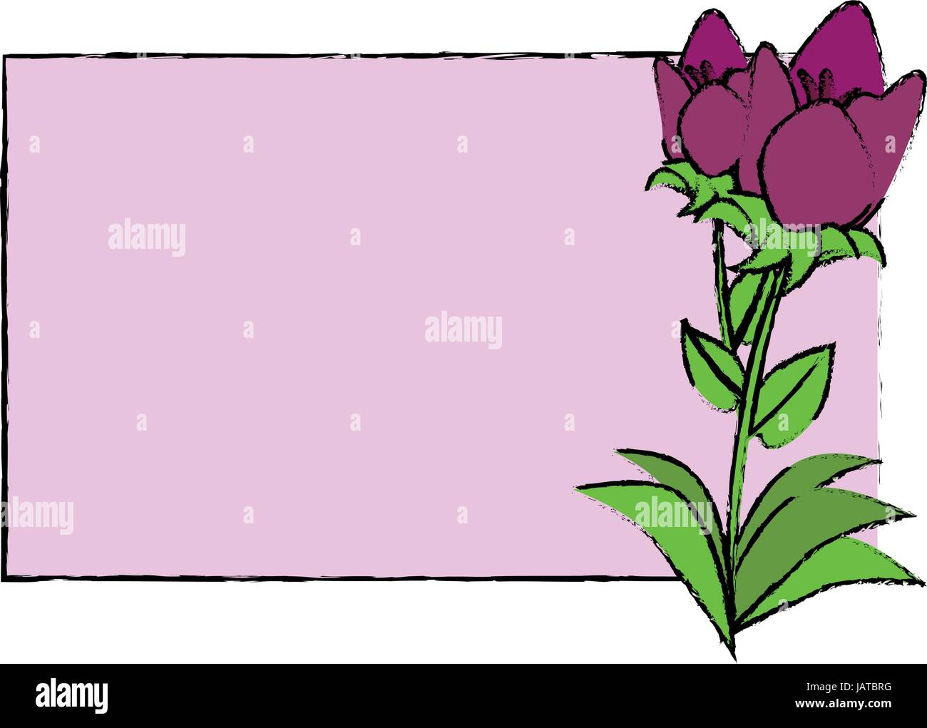 Frame with flowers Stock Vector Image & Art - Alamy