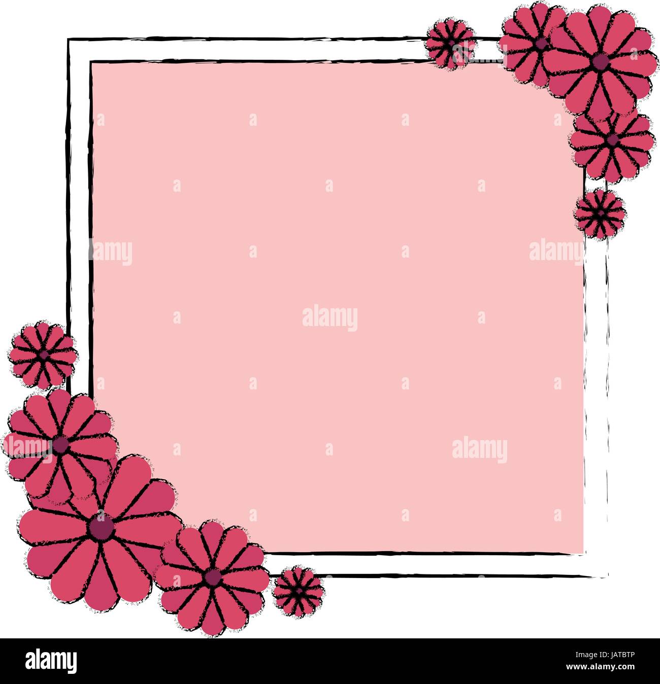 Frame with flowers Stock Vector Image & Art - Alamy